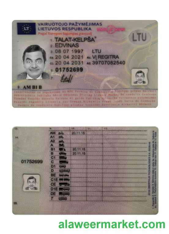 Lithuania driving license 2021-present